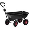 KRAFT DELE Carrello Giardino da Trasporto Ribaltabile Carretto 75L 300kg Pneumatici Acciaio