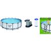 PISCINA ROTONDA CON TELAIO POMPA SCALETTA TONDA 457XH122 CM BESTWAY 56438