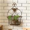 Fioriera da Parete Vintage Cestino da Parete in Ferro Shabby Chic per Cortile