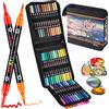 Does not apply Pennarelli Acrilici Indelebili per Pietre, 96 Colori/48 Pcs Pennarelli a Vernice
