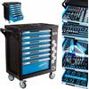 Carrello Da Officina 7 Cassetti 258 Pezzi Set Di Attrezzi CrV Professionale