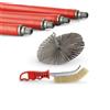 Baretto KIT Spazzacamino 8,40 mt - Scovolo Camino 250mm in Acciaio Pulizia Canna Fumaria