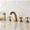 5 Pezzi Rubinetto da Bagno con Doccetta Vintage Set Rubinetteria Vasca da Bagno