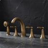 5 Pezzi Rubinetto da Bagno con Doccetta Vintage Set Rubinetteria Vasca da Bagno