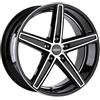 Oxigin 18 concava, 8,50 x 19 Offset 40 Bolt Pattern 5,00 x 112.00 Centro foro 66.60 oxachtzehn8519h140bfphd, Nero Full Polish