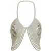 Body Chain di Perle Boho Chic Collana Corpo con Perle Finte Alla Moda per Spose