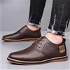 Scarpa Elegante Marrone Scuro con Lacci Effetto Pelle Martellata Sintetica R8K4M