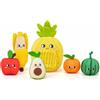 6 Pezzi Casetta a Forma di Ananas con Peluche Sonoro per Bambini Piccoli