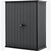 Keter Porta Attrezzi da Esterno Cortina Alto Grigio Scuro, 140x73,6x170,4H cm