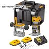 DEWALT DCW604D2 fresatrice 18v 2x2ah brushless adattatore base fissa tstak dc...