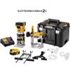 DEWALT DCW604P2-QW fresatrice 18v 2x5ah brushless adattatore base fissa valig...