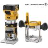 DEWALT DCW604P1 fresatrice 18v 1x5ah brushless adattatore base fissa valigett...