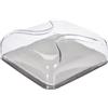 Guzzini Copriformaggio Quadrato Gocce, Grigio Cielo, 25.5 x 25.5 x h VPi0