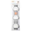 Lascal KiddyGuard Avant/Accent/Assure Staffe per rete e cancelletto per bambini, Morsetti per ringhiere rotonde o angolari fino a 50 mm, Set morsetti da 3, bianco