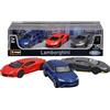 Burago Bburago - Gift Pack 3 Auto Lamborghini 1:43, Set Modellini Diecast con Licenza Ufficiale, Centenario, Aventador, Urus, Countach, Veicoli Collezionabili in Scala, Età Consigliata 36+ Mesi