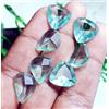 Lotto Gemme Sciolte Topazio Imperiale Brasiliano Verde 26,40 Ct Taglio Misto