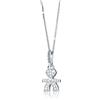 LE BEBE' Collana Le Bebè Maschietto Piccolo Pavè LBB153 Oro Bianco Diamanti Bimbo Mamma