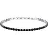 Sector No Limits Bracciale Sector Tennis SANN61 Bracelet Acciaio Zirconi Neri 22 Cm Uomo