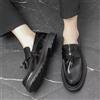Scarpe Mocassino Uomo Elegante con Nappine e Suola Carrarmato Nero M8R4X