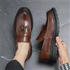 Scarpe Mocassino Uomo Elegante con Nappine e Suola Carrarmato Marrone M8R4X