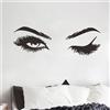 Adesivo da Parete Arte Sferza Face-Girl Ciglia Bellezza Salone Stanza Decorativo