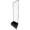 dobar Vaso per piante in metallo XL con traliccio - Fioriera in acciaio verniciato a polvere per piante rampicanti - salvaspazio per balcone, terrazza e giardino - 50 x 30 x 180 cm - nero