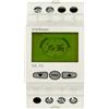 4GREEN TA 10 - Interruttore Astronomico Digitale da Guida DIN 2 Moduli, Timer Crepuscolare con Calcolo Automatico di Alba e Tramonto, Relè 16A, Display LCD, Bianco