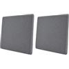 Amazon Basics Cuscino per seduta, in memory foam, colore grigio, 37.6 x 38 x 3 cm, quadrato (Confezione da 2)