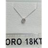 Collana oro bianco 750 18 kt carati diamante carati 0,04 scatola garanzia +2424