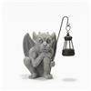 Gargoyle con Lanterna Effetto Pietra Statua da Giardino con Lanterna per