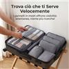 Set di Cubi da Viaggio Organizer per Valigia in Poliestere per Vestiti e