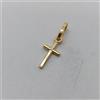 CIONDOLO CROCIFISSO - CROCE SACRA IN ORO GIALLO 18KT 750 0,5 GRAMMI (8586)