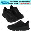 Hoka One One Hoka Bondi 9 Wide Running Nero Nero 1162013-BBLC Taglia Uomo