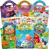 Elfew LIBRO ADESIVI ATTACCA E STACCA BAMBINI 2-6 ANNI 6 PEZZI 3D RIUTILIZZABILI