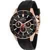 Sector No Limits Orologio Sector 230 R3271661029 watch Silicone Nero oro rosa Cronografo 43mm Uom