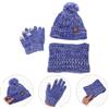 Set sciarpa, guanti e cappello invernale per bambini, berretto lavorato a