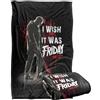LOGOVISION Friday The 13Th I Wish It Was Friday Coperta super morbida al tatto setoso - 91 x 147 cm