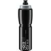 ELITE Borraccia Jet 950ml Extra Grande Borraccia Ciclismo Sportiva Senza BPA Bottiglia Bici per Lunghe Distanze (Nero/Logo Grigio, 950ml)