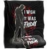 LOGOVISION Friday The 13Th I Wish It Was Friday Coperta super morbida al tatto setoso - 152 x 127 cm
