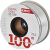 EMOS S5141 - Cavo coassiale per antenna, 100 m, per SAT, TV e CCTV, tipo CB100F, doppia schermatura, 75 dB, resistenza 75 Ohm