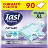 IASI traverse letto XL 90x180, Assorbenza Premium Dry Max, Ripiegabili sotto il materasso, con tecnologia 360° Hydro Stop, 90 Unità