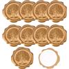 Aeioprs 10 Pcs Adesivi Ceralacca Oro Sigillo Adesivo Cera Lacca Dorata Vintage per Invit