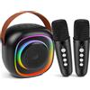 ZWOOS MICROFONO SENZA FILI KARAOKE PORTATILE BLUETOOTH 2 MICROFONI GIOCATTOLO PER BAMB