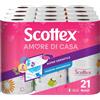 Scottex CARTA DA CUCINA AMORE DI CASA 21 ROTOLI 68 STRAPPI ASSORBENTE ROTOLONI PER PULIZ