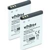 vhbw 2x Batteria per Beghelli SLV20+ 1000mAh