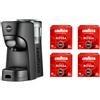 Lavazza A Modo Mio Macchina per Caffè Tiny Nera con 64 Capsule Qualità Rossa