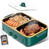 Mihoho Hotpot elettrico 2 in 1 e barbecue 1000 W due livelli di temperatura
