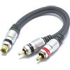 Does not apply Sdoppiatore RCA Femmina a Maschio Y Splitter Adattatore Stereo Audio Phono Cavo