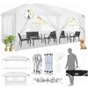 COBIZI Gazebo pop-up 3 x 6 m con 6 pareti laterali rimovibili, 6 x 3 m, tenda commerciale pop-up, impermeabile, baldacchino Oxford con costa argento, UPF50+, tenda per feste, giardino ed eventi