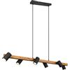 Trio Lighting Trio Lampade a Sospensione, Legno/Colore Nero Opaco (E3r)